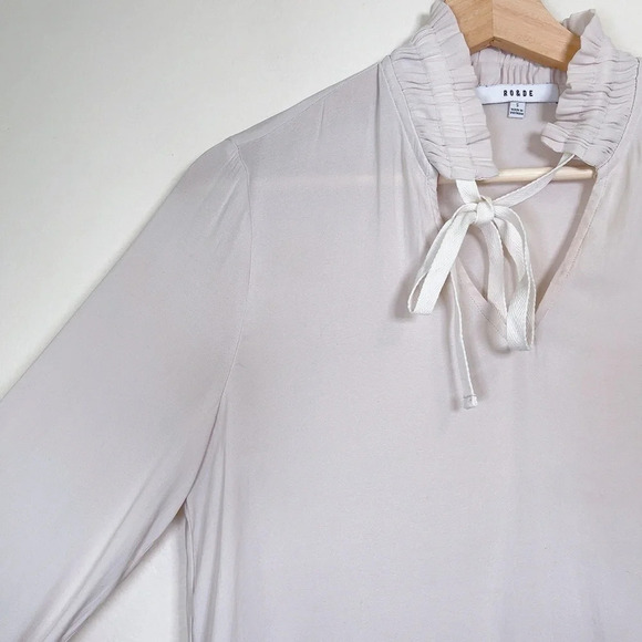 RO&DE | CANYON RUFFLE  NECK BLOUSE IN CREAM COLOR - Picture 8 of 16
